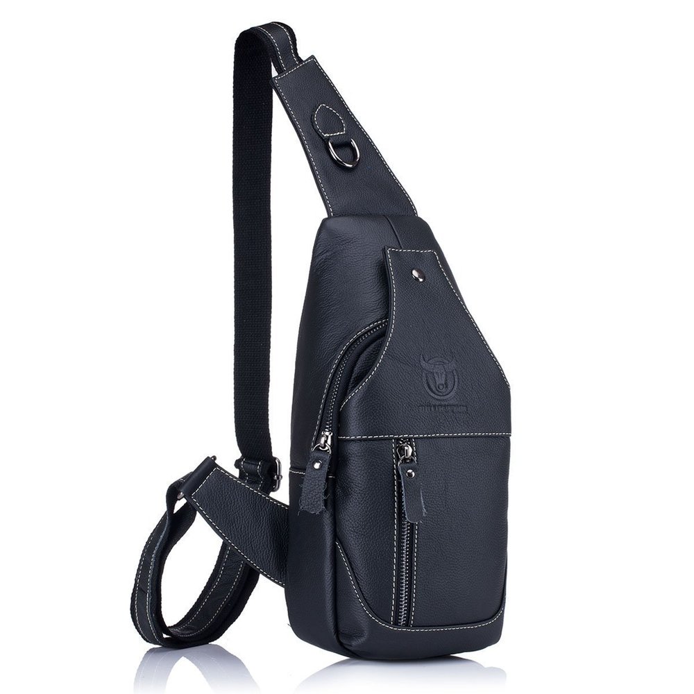 Men's Sling Bag Leather Chest Shoulder Backpack Cross Body Purse💘